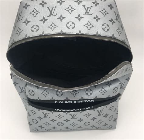 louis vuitton silver backpack